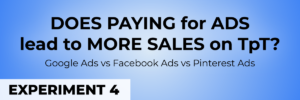 Does running Google Ads or Facebook Ads lead to more sales on TpT?