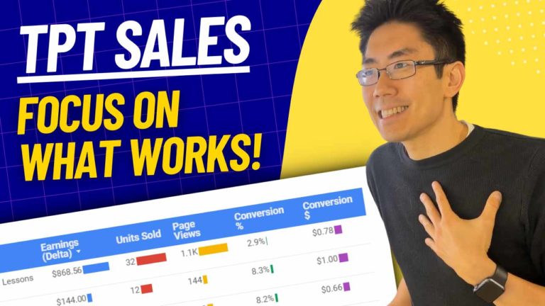 Teachers Pay Teachers: Get More Sales – Focus on What Works! (Your FREE data playbook) – Episode 003