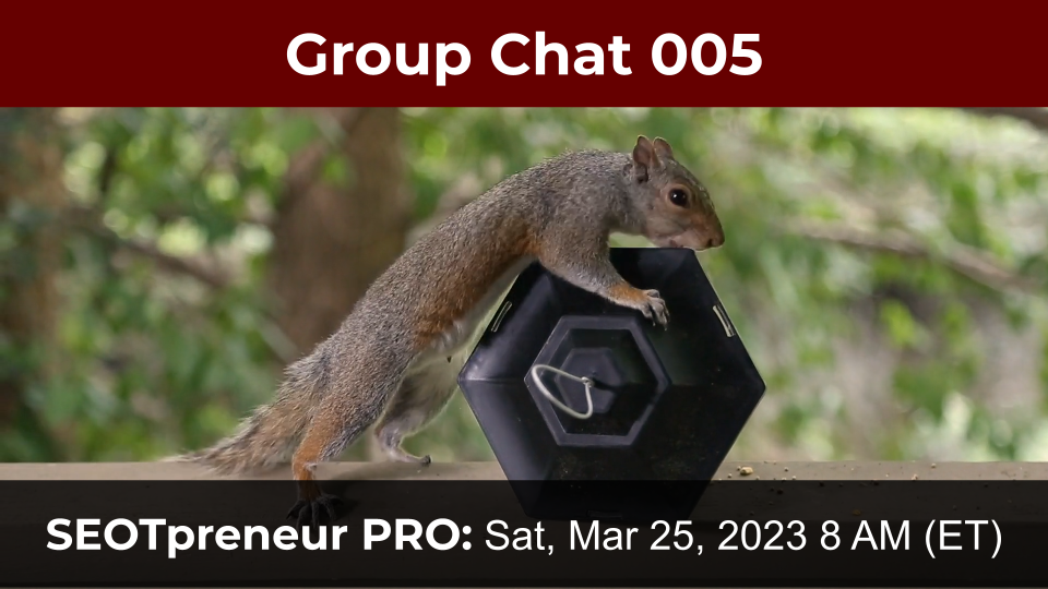 TPT Business Group Chat 005 - SEOTpreneur PRO: Sat Mar 25, 2023 at 8 AM (ET)
