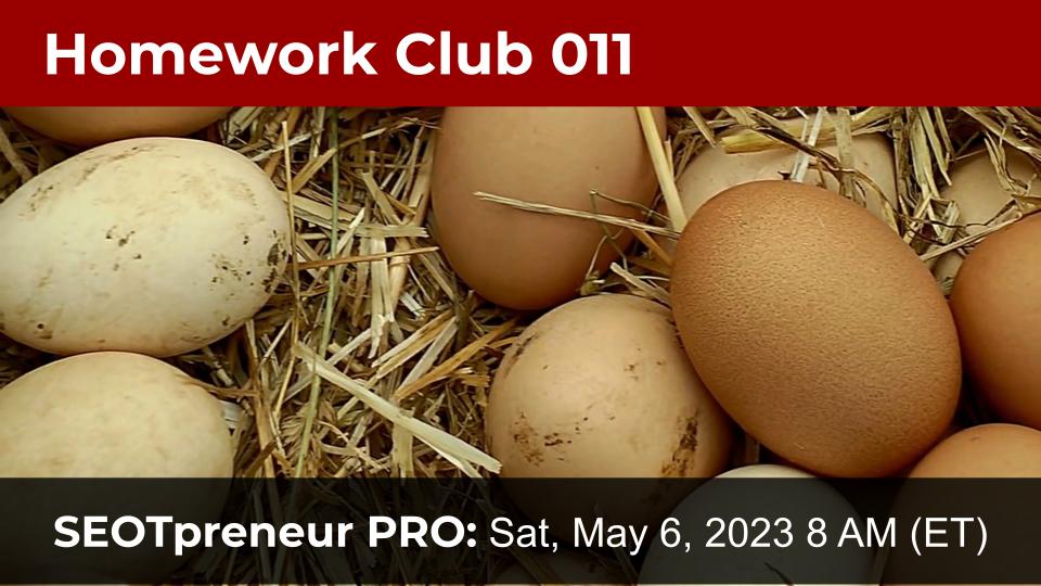 TPT Seller Homework Club 011: SEOTpreneur PRO Zoom Meeting - Sat May 6, 2023