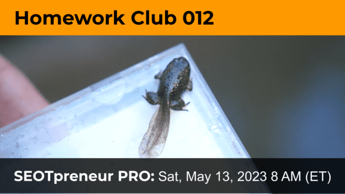 TPT Seller Homework Club 012: SEOTpreneur PRO Zoom Meeting - Sat May 13, 2023