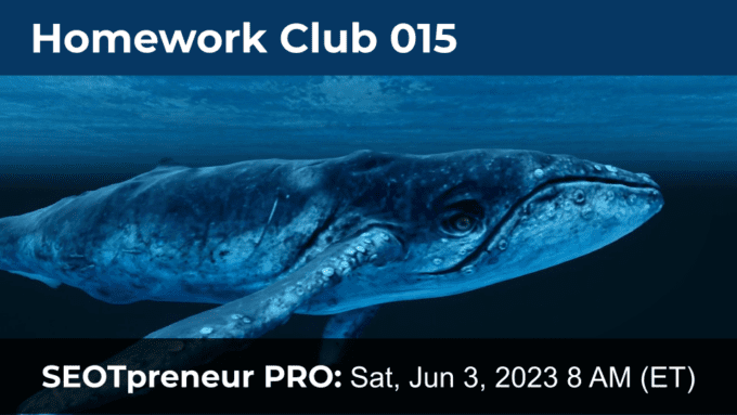 TPT Seller Homework Club 015: SEOTpreneur PRO Zoom Meeting - Sat June 3, 2023