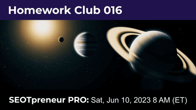 TPT Seller Homework Club 016: SEOTpreneur PRO Zoom Meeting - Sat June 10, 2023