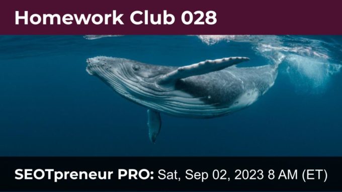 TPT Seller Homework Club #28 Zoom Meeting - SEOTpreneur Pro Sat Sep 2, 2023 8 AM (ET)