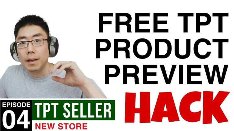 FREE TPT PRODUCT PREVEW HACK – New TPT Store Episode 4