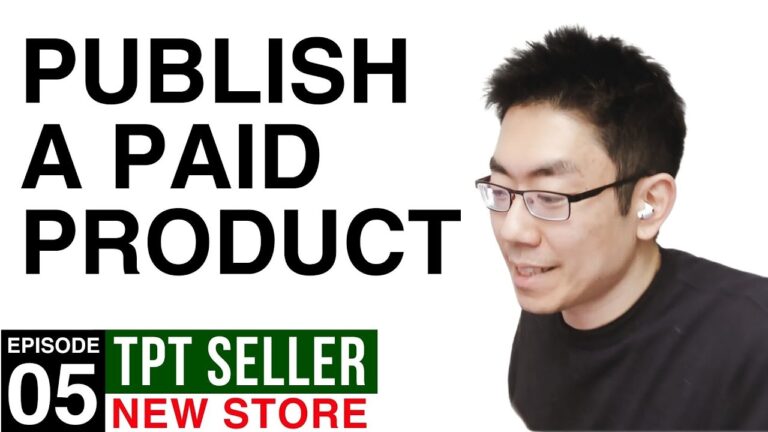 TPT SELLER NEW STORE: Just Publish A Paid Resource | Episode 5