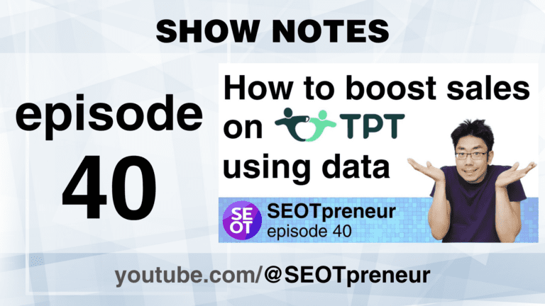 BOOST YOUR TPT STORE WITH FREE BUSINESS DATA ANALYSIS | Episode 40