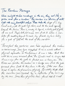 Handwriting (Rainbow Passage) using Bamboo Paper iPad App page 1
